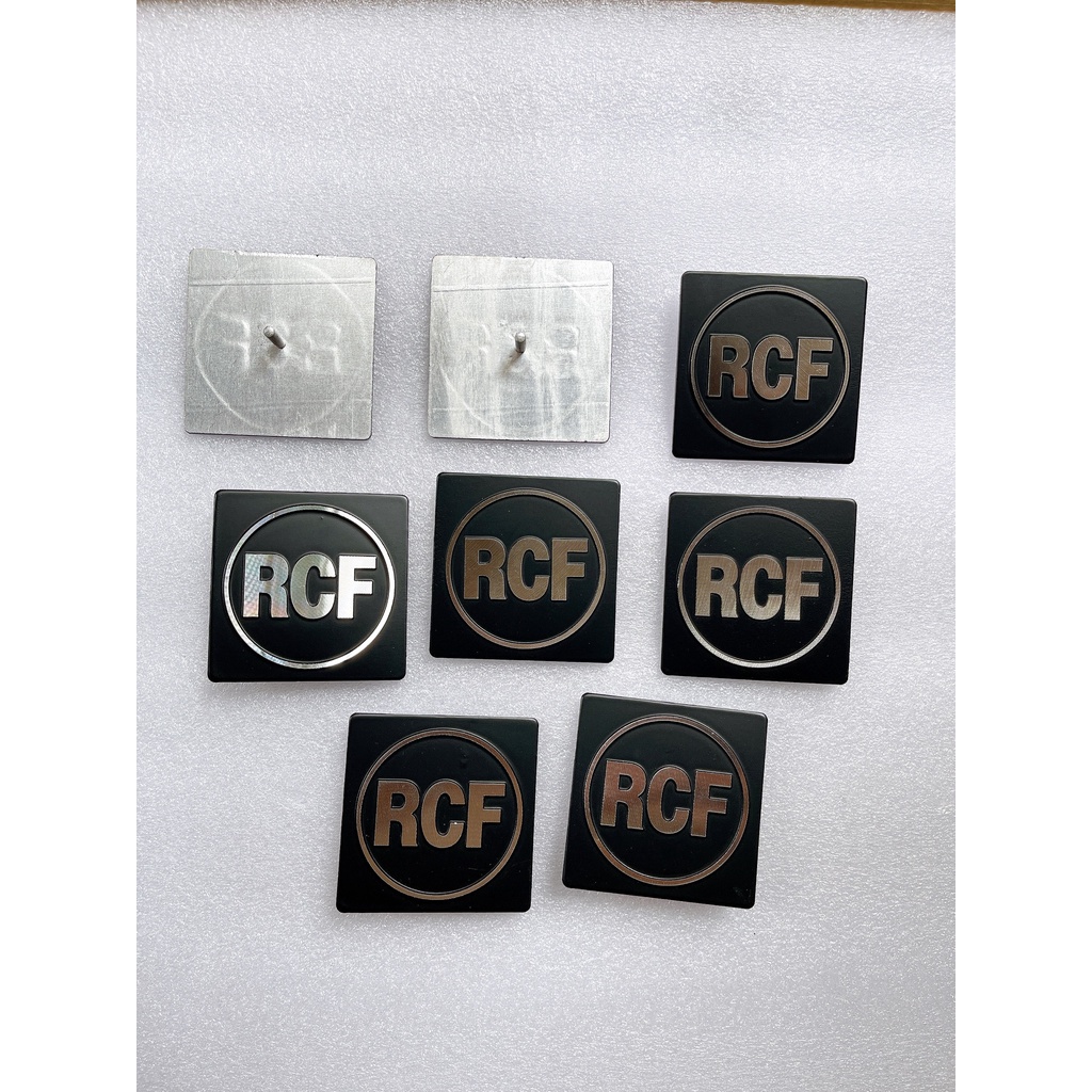 TEM LOA RCF NHÔM, KÍCH THƯỚC 5X5 CM, GIÁ BÁN 2 TEM