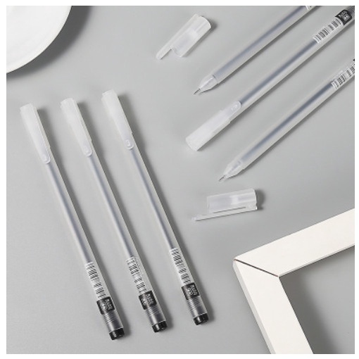 Bút gel ngòi 0.5mm văn phòng phẩm màu đen đỏ xanh nhanh khô