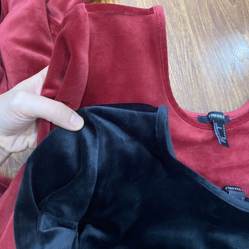 Áo croptop nhung cho nữ