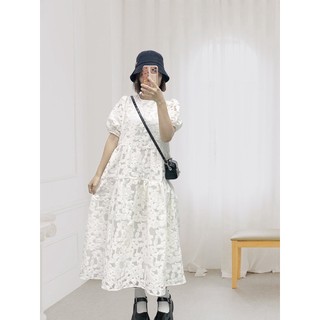 Đầm maxi tay phồng olari dáng babydoll - ol203