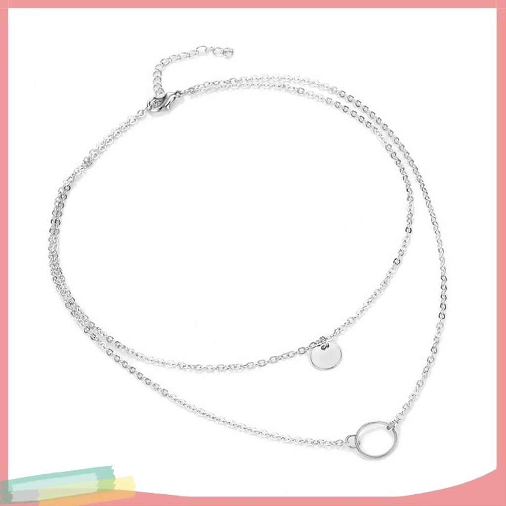 Dây Chuyền Hợp Kim Trang Trí Vòng Tròn Thời Trang Cho Nữ