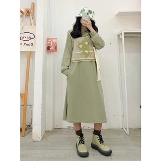 Đầm thun polo oversize