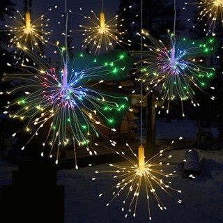 Bộ đèn led pháo hoa trang trí tết 3 tầng x 5 chùm cắm điện 220V chống nước, dây đèn led trang trí tết
