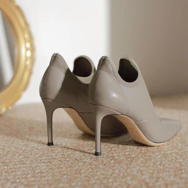 Giày Cao Gót Mũi Nhọn Chất Liệu Da Mềm Thoáng Khí Thời Trang Cao Cấp Cho NữGiày Em Bé Hot Girl 'S