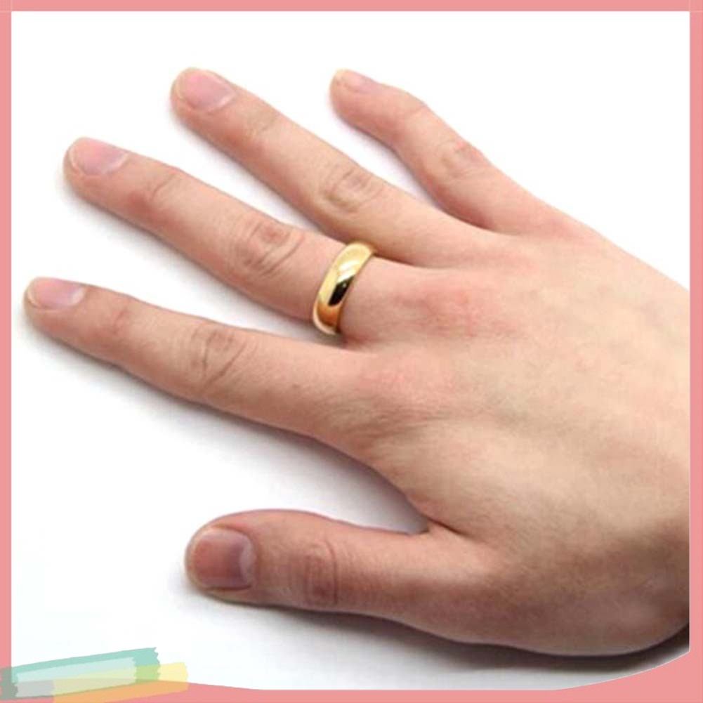 Nhẫn Chất Liệu Thép Không Gỉ Màu Trơn Kiểu Dáng Thời Trang