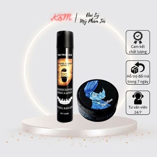 Sáp Vuốt Tóc Nam bluman cao câos + Gel vuốt toc barber 320ml bóng mượt [Giá Hủy Diệt ]