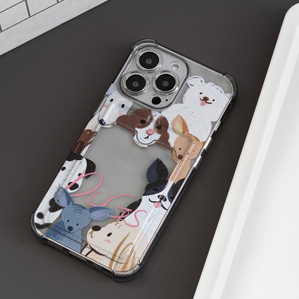 Ốp Điện Thoại TPU Dẻo Họa Tiết Hoạt Hình Chó Mèo Dễ Thương Chống Sốc Cho IPhone 11 12 13 14 Pro Max 14 Plus