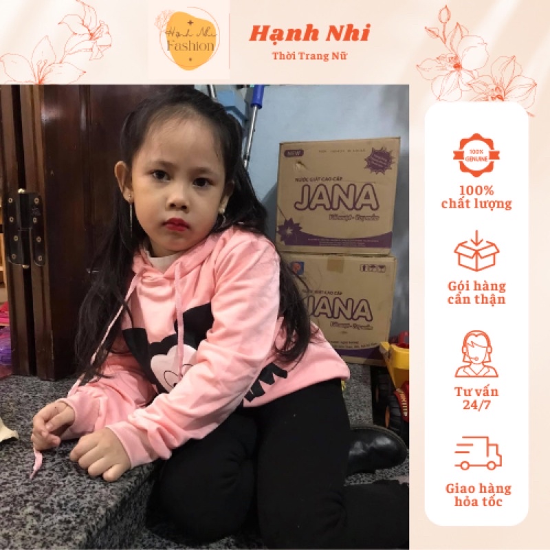Áo hoodie cho bé gái, áo xinh cho bé gái