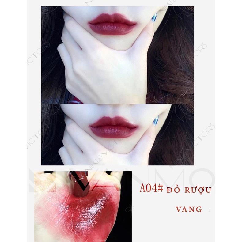 Son Nhung Lì HLLR Nhung Mịn Dưỡng Môi Bền Màu Lâu Trôi 8 Tông Màu Tươi Trẻ HOT