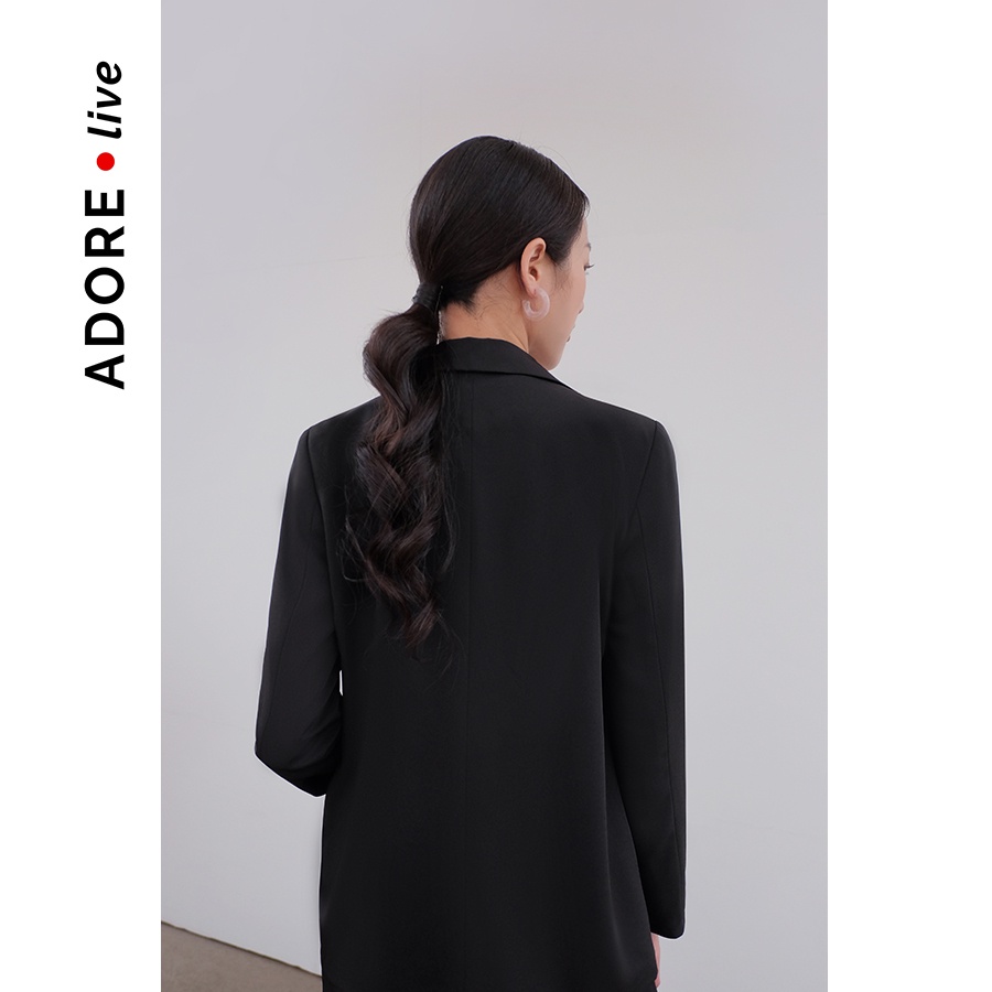 Blazer basic 4 màu chất liệu tuýt Si 1 khuy đen 2LBL1007 ADORE DRESS