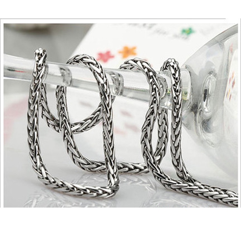 Dây chuyền trẻ em cao cấp inox kiểu xoắn siêu đẹp, không đen, không gỉ và an toàn cho sức khỏe