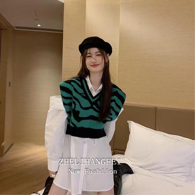 ZHELIHANGFEI Áo Dệt Kim Sát Nách Lưng Cao Quyến Rũ Dễ Phối Đồ