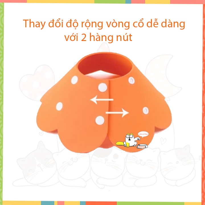 Vòng chống liếm cho mèo siêu nhẹ_loa chống liếm cho chó mèo hoa hương dương