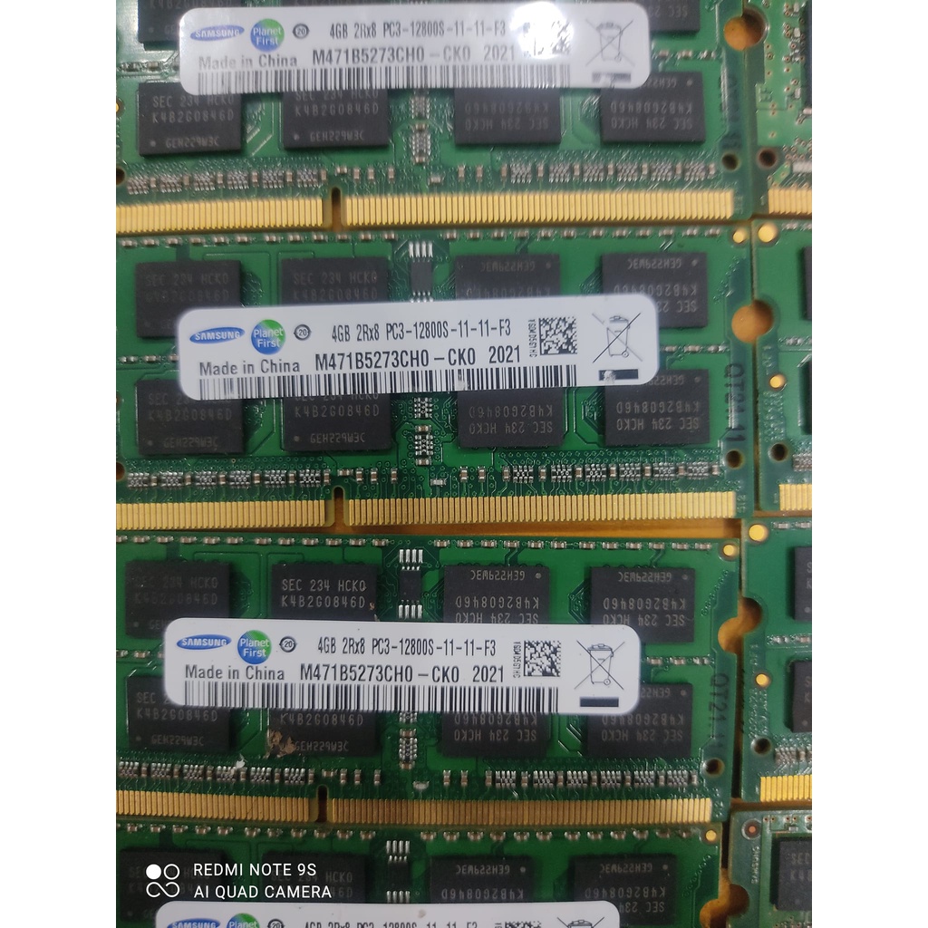 Ram dd3 máy laptop 4gb hàng tháo máy, chân vàng, đẹp
