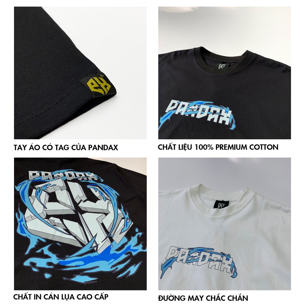 Áo thun local brand nam nữ Pandax Water logo , áo phông rộng unisex , basic tee 100% cotton chính hãng