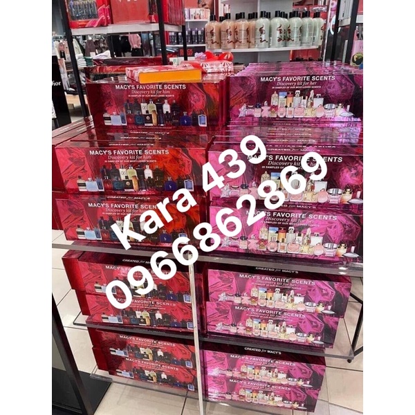 Set 20 chai nước hoa mini sample NỮ GIỚI MACY’S