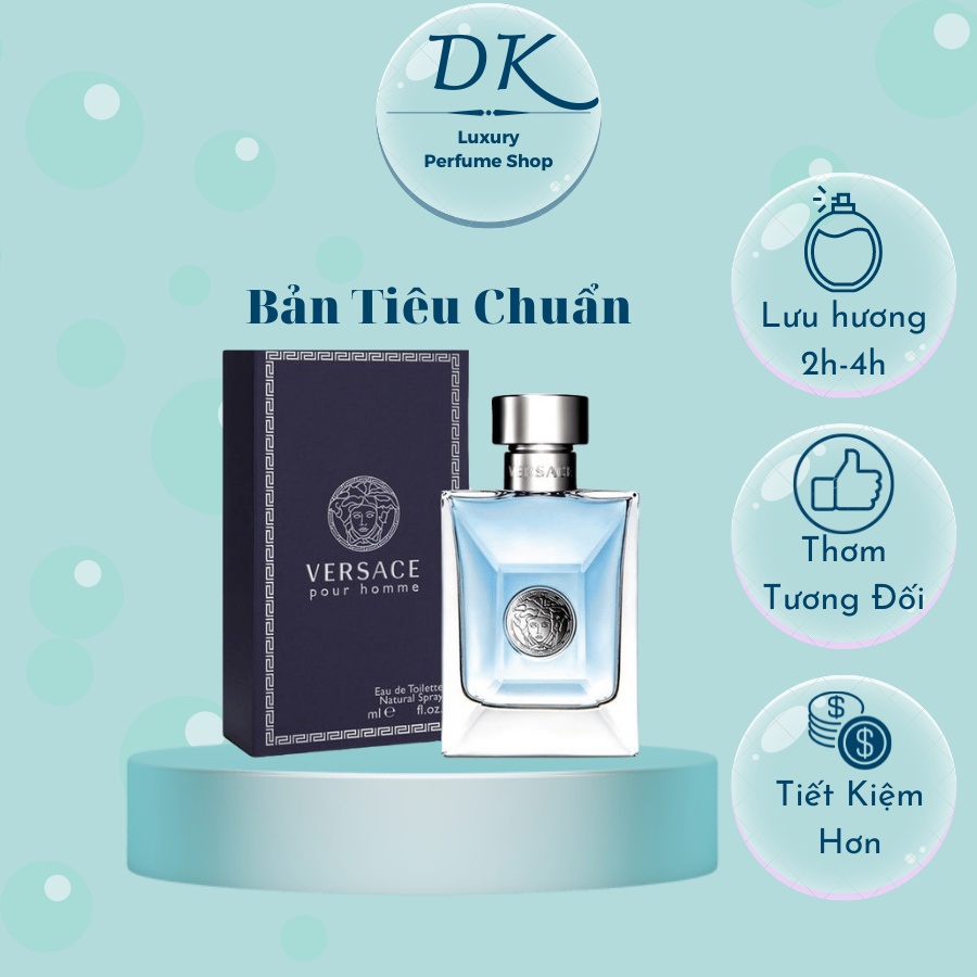 Nước hoa nam  Ver.sace Pour Homme 100ml lưu hương lâu hương gỗ nồng nàn mạnh mẽ lịch lãm