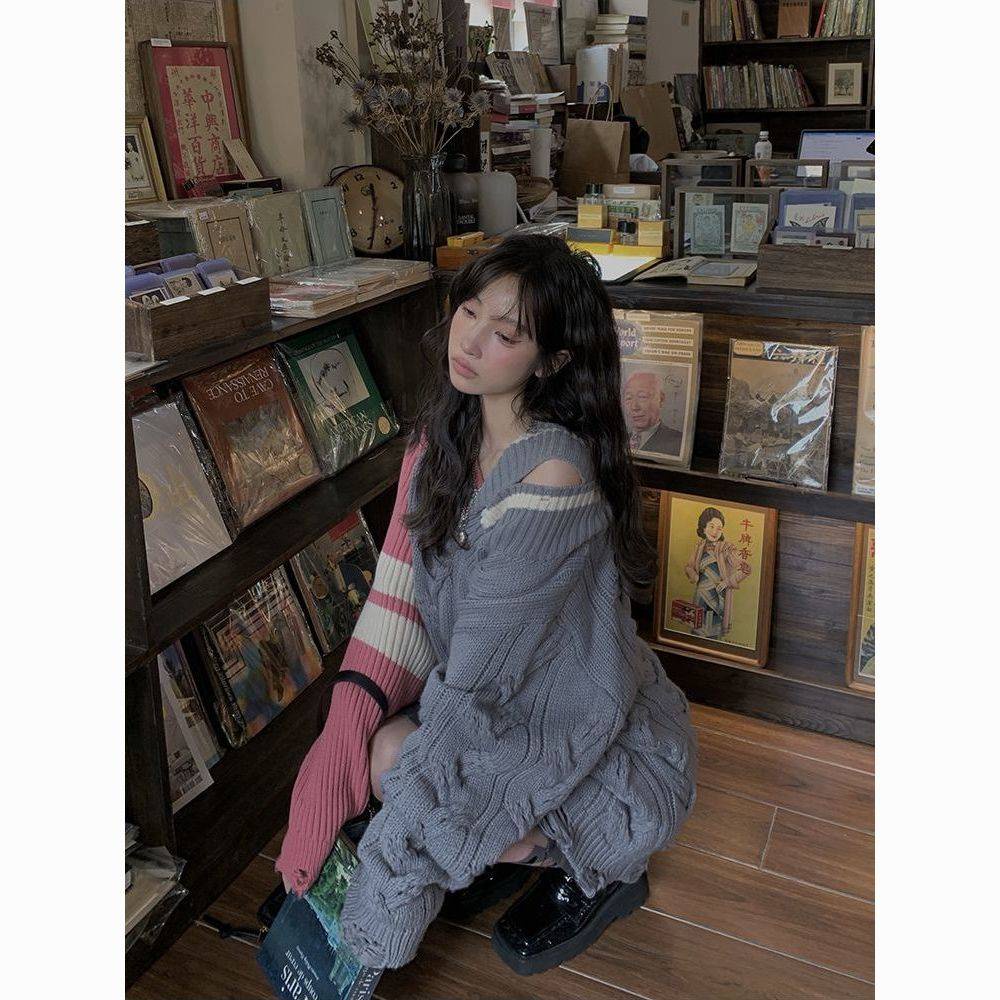 Áo Sweater Dáng Rộng Thiết Kế Mới Thời Trang Dành Cho Mùa Thu Đông