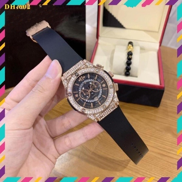 [Nam nữ + bảo hành 12th] Đồng hồ Nam HuB -42mm đính đá cao cấp | BigBuy360 - bigbuy360.vn
