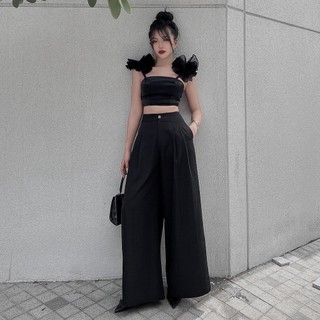 Quần dài Maybi ống rộng lụa lạnh