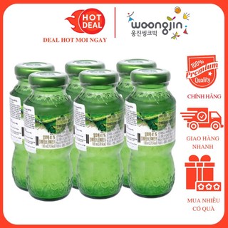 Lốc 6 chai nước lô hội woongjin hàn quốc 180ml/chai