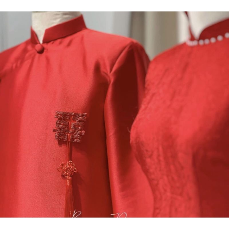 CÀI ÁO NAM tua rua chữ hỷ