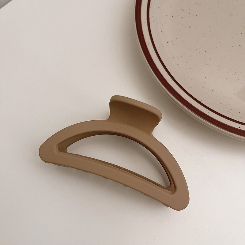 Kẹp Tóc Cà Phê Sữa Màu Trà Sữa Phong Cách Thu Đông Đơn Giản Thanh Lịch