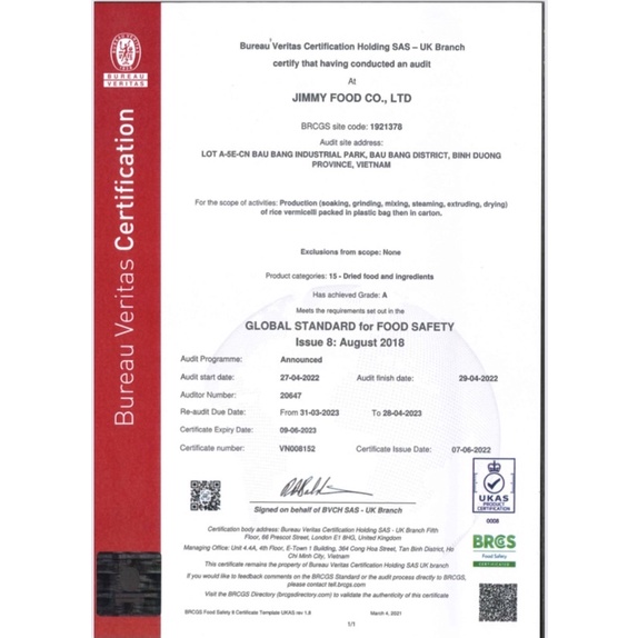 Thùng bún gạo Jimmy 16 gói 4kg hàng date mới nhất