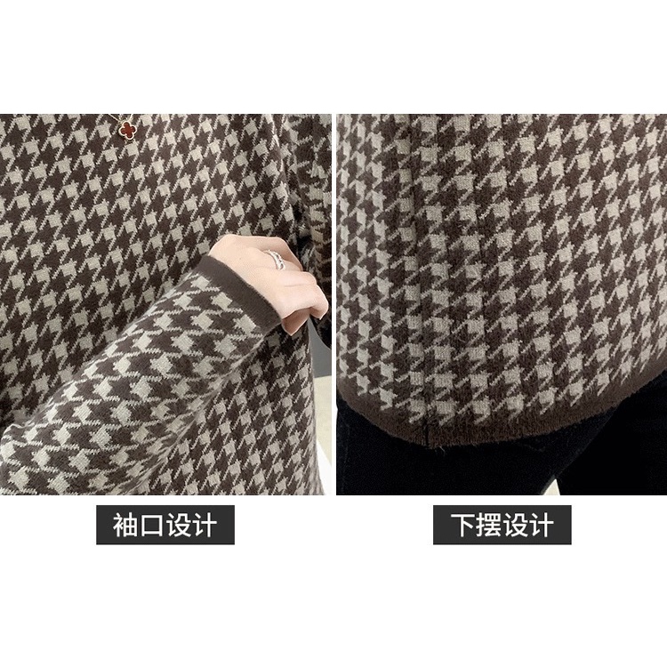 Áo Sweater Lông Cừu Dày Dặn Ấm Áp Thời Trang Mùa Thu Đông Cho Nữ