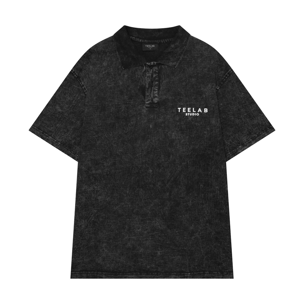 Áo Polo Washed Teelab Local Brand Unisex Logo AP025