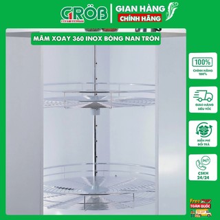 Giá mâm xoay BG Grob - Mâm xoay 360 inox bóng nan tròn