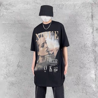 Áo thun unisex nigue cotton 100% form rộng tay lỡ nam nữ