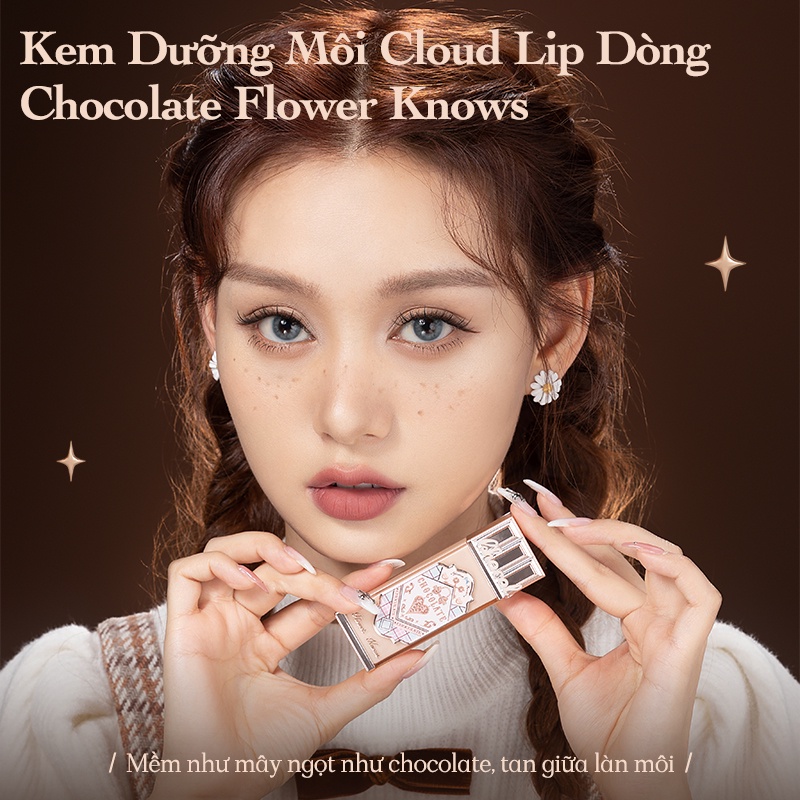 Son kem trang điểm FLOWER KNOWS mềm mịn dưỡng ẩm lâu trôi chăm sóc đôi môi 4.5ml