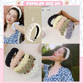 Băng đô cài tóc bờm vải cài tóc dạng bện phong cách hàn quốc