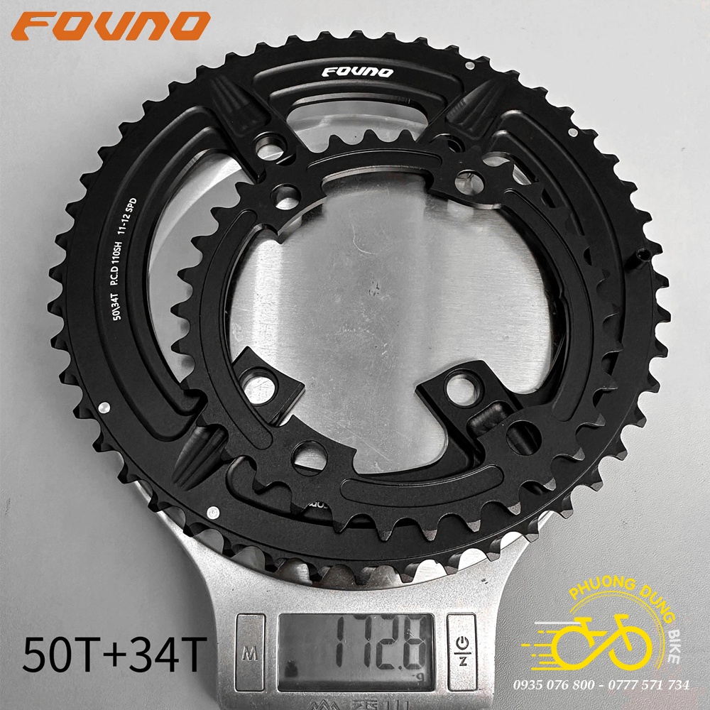 Bộ 2 đĩa rời nhôm xe đạp FOVNO 110BCD 34-50T