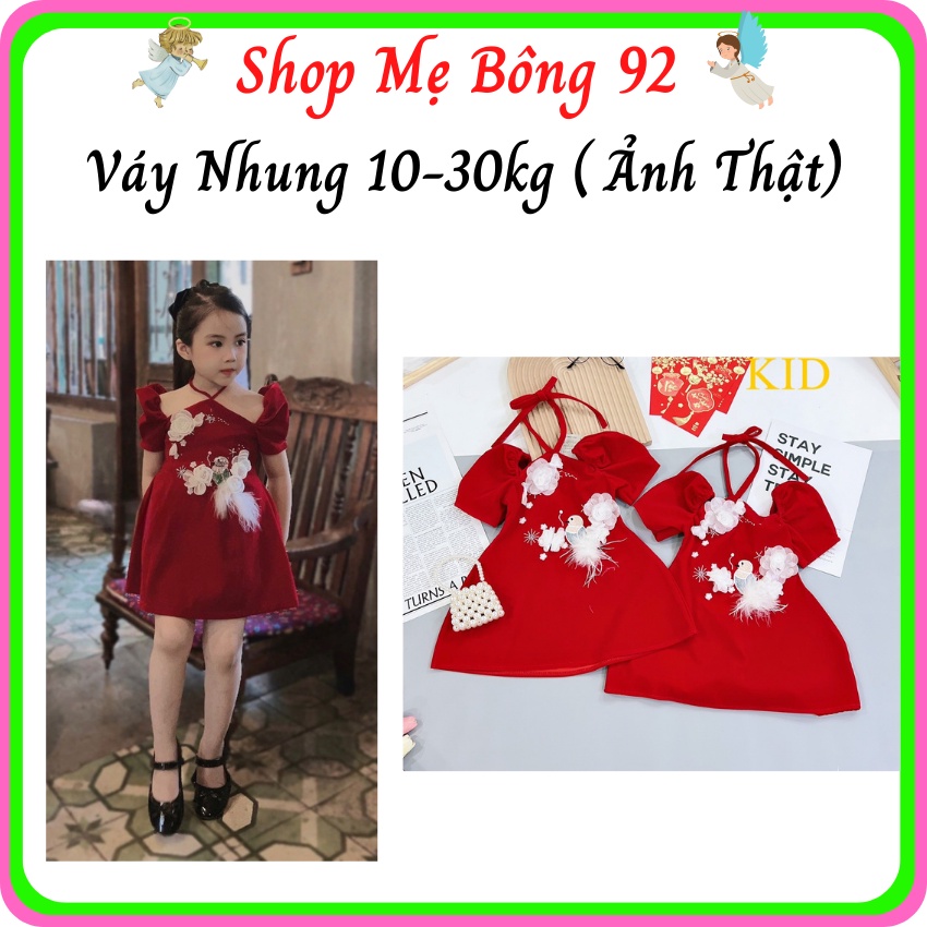 Váy Nhung 10-30kg Bé Gái Diện Tết Cách Điệu Dịu Dàng VB2559 – Shop Mẹ Bông 92