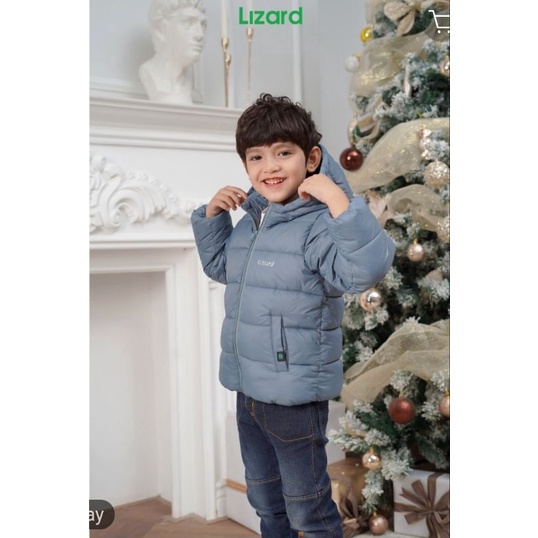 Áo Khoác Phao Bé Trai Lót Nỉ Siêu Ấm Siêu Nhẹ Lizard
