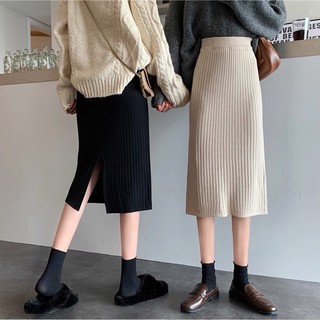 [Bigsize 55-100kg] Chân váy len dáng dài thời trang