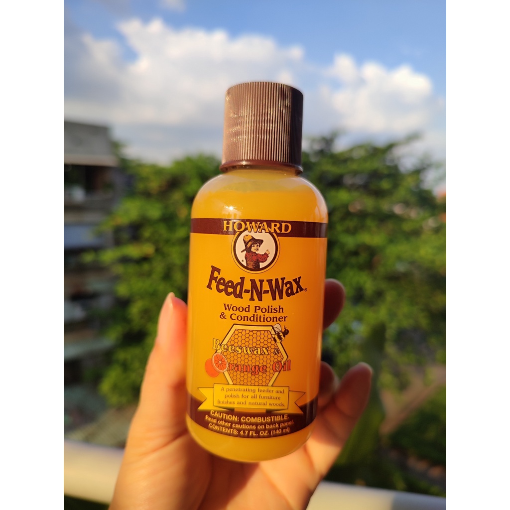 Kem làm bóng và dưỡng ẩm cho gỗ Howard Feed-N-Wax 140ml