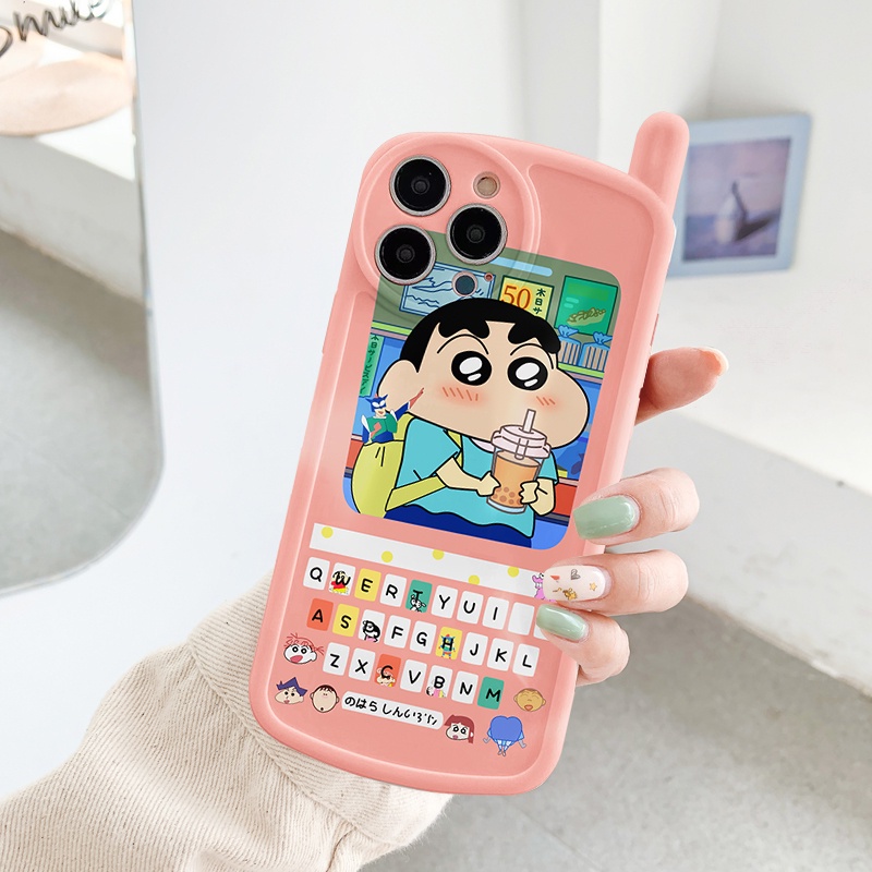 Ốp lưng iphone hình điện thoại shin ckash siêu sute 6/6splus/7/7plus/8/8plus/x/xs/11/12/13/14/pro/max/plus/promax