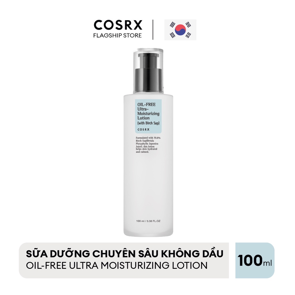 Sữa Dưỡng Ẩm Chuyên Sâu Không Chứa Dầu COSRX Oil-Free Ultra Moisturizing Lotion with Birch Sap 100ml