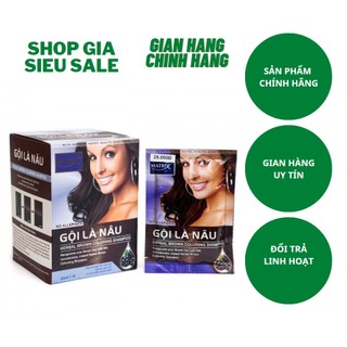 Dầu gội nhuộm tóc gội là nâu matrix hộp 10 gói