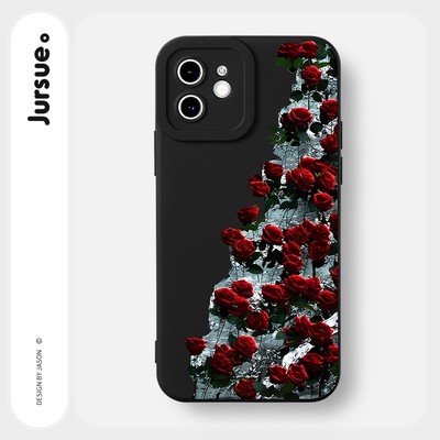 Ốp lưng JURSUE mềm chống bẩn hình độc lạ ngầu đen Cho iPhone 17 16 15 14 13 12 11 Pro Max SE 2020 X XR XS ip 8 7 Plus Y2711