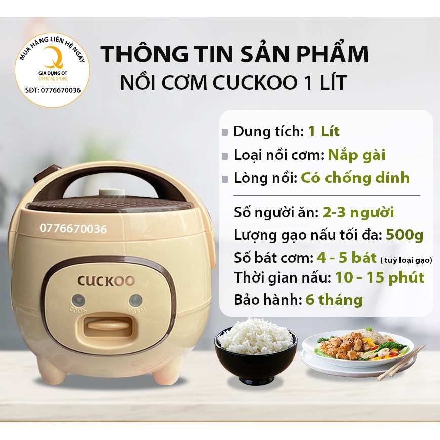 Nồi Cơm Điện mini CUCKOO Dung tích 1L kiểu dáng Con Lợn Siêu Đáng Yêu, BH 12 tháng