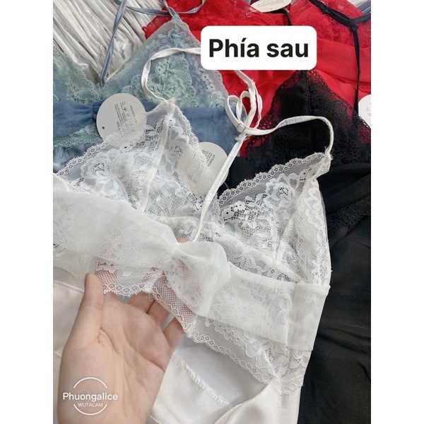 Váy ngủ nữ sexy phối ren,đầm ngủ hở lưng gợi cảm lụa satin cao cấp kèm quần- Phuongaliceshop