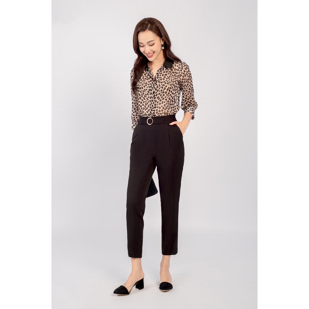 Quần ống đứng, cá cạp luồn đai, MMOutfit QU0222102