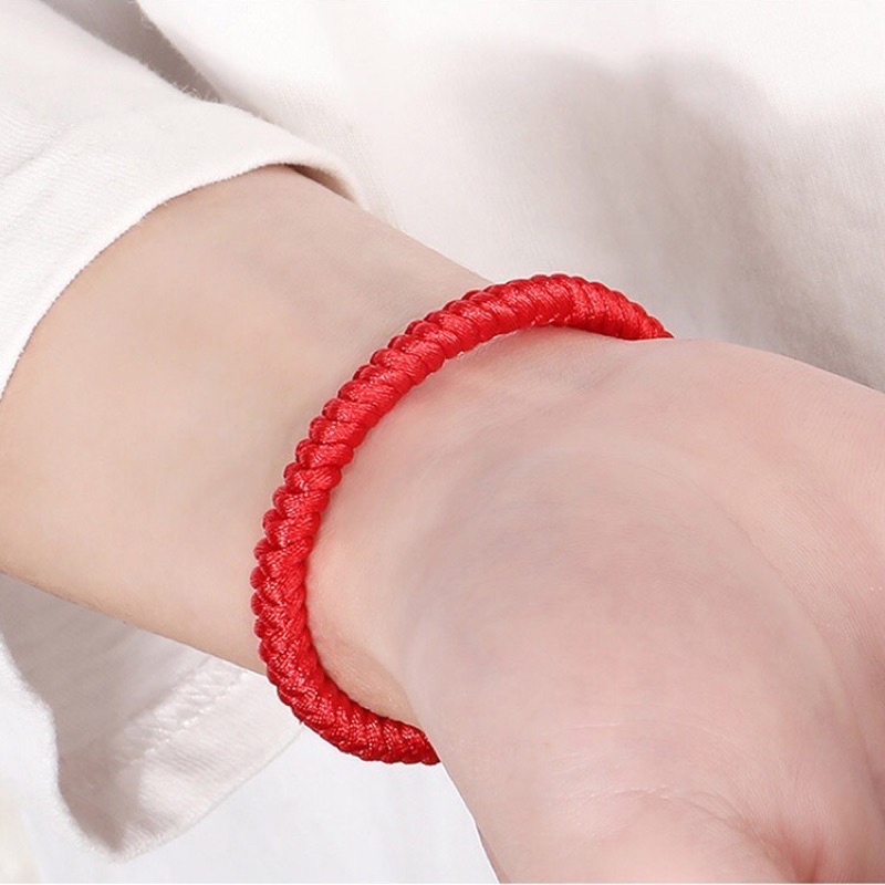 Vòng tay đỏ may mắn- cặp đôi nam nữ, tình bạn/ vòng đan- dây bện thiết kế đẹp mắt/ vòng tay tiêu chiến