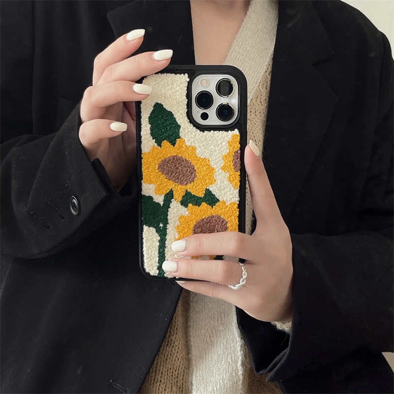 Ốp Lưng Thêu Họa Tiết Dành Cho Điện Thoại iPhone 11 12 13 14 Pro max X XR XS 14Pro iPhone13