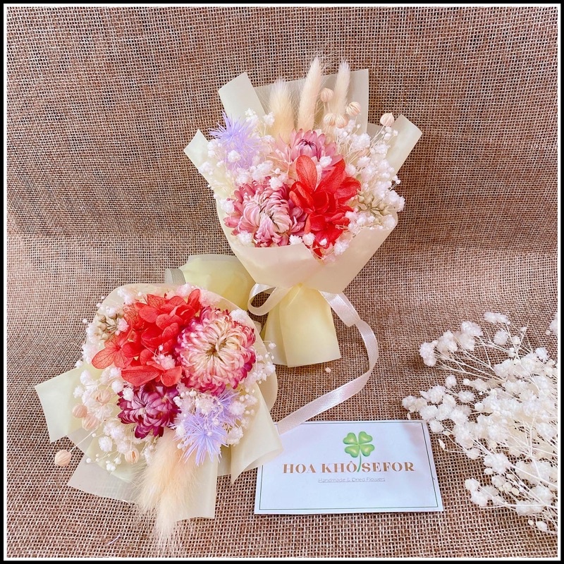 Bó hoa khô mini ❤️Bất tử-sao-baby ❤️ trang trí, làm quà tặng