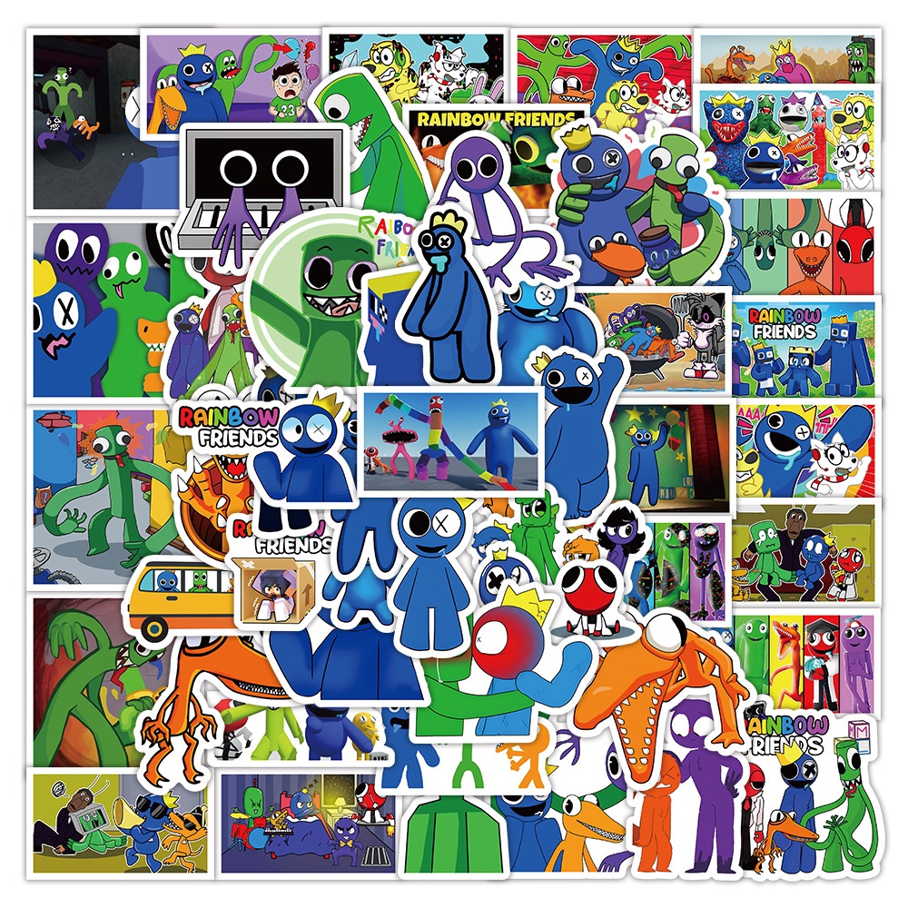 Y&P| Hình Dán Chống Nước Roblox Rainbow Friends Trò Chơi Điện Tử Mũ Bảo Hiểm Máy Tính Xách Tay Hành Lý Dán Thiết Lập, 50 tờ